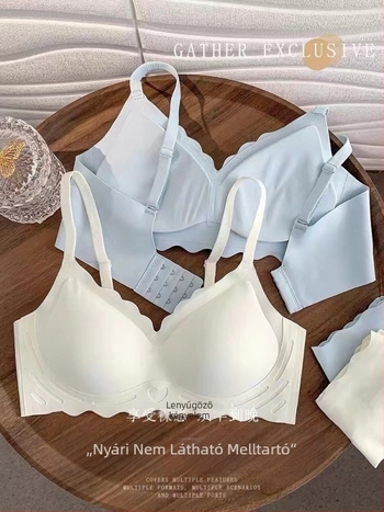 Sima varrás nélküli egyszemes nylon melltartó, 3/4 kosár, felső támasz, könnyű push-up, alkalmas kis mellre, drót nélküli