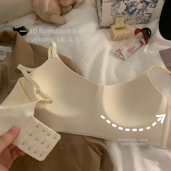 Vékony, varrat nélküli melltartó nőknek nagy mellekhez, 3/4 kosár, bandeau stílus, merevítő nélkül, puha tartás