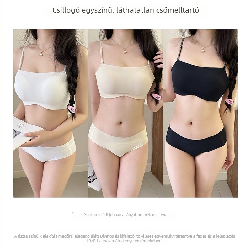 Sima nélküli bandeau melltartó nőknek, kis mellűeknek, push-up