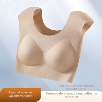 Vezeték nélküli melltartó, teljes kosár és vékony formázott kosár, bélés nylon 70–80%, fix pántok