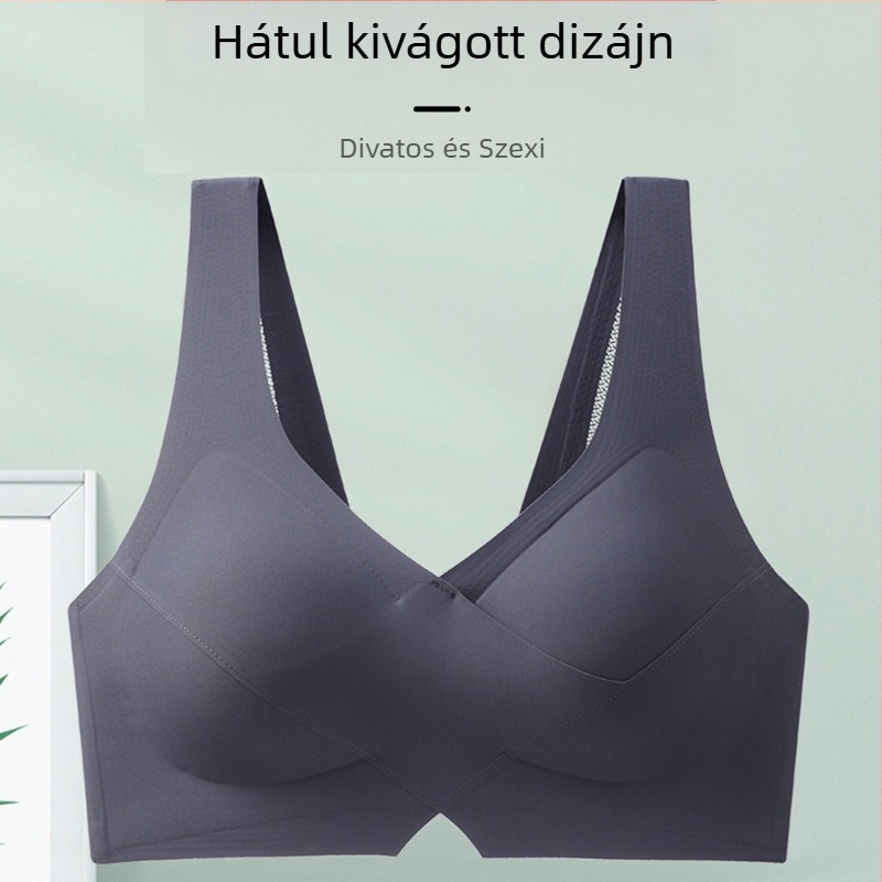 Drót nélküli sportmelltartó fix kosarakkal, varrat nélküli dizájn, emelő hatás és szép hátsó vonal