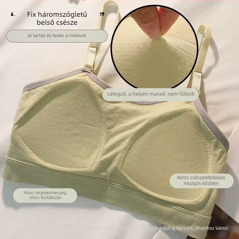 Női váll nélküli melltartó kis kosárhoz, állítható formázás hátsó, vékony rögzített párnázattal, varratszegény, lélegző