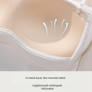 Nylon anyagú női top, levehető dupla vállpántokkal; 3/4 kosár; vékony formázott kosarak; lélegző; hátformázó