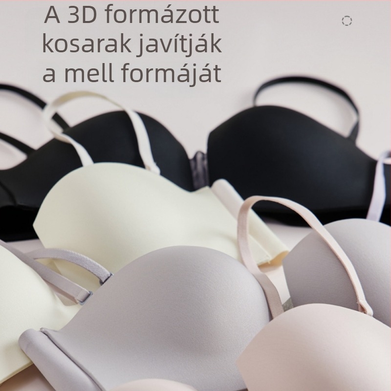 Puha érzetű melltartó kis mellekhez, félkosaras kosár, merevítő nélkül, varrás nélküli, levehető dupla pántok, vékony