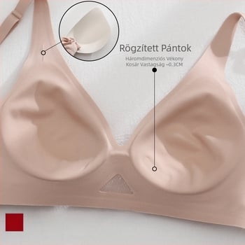 Varrásmentes latex csipkés melltartó, drót nélküli, állítható formázó szabás nagyobb keblekhez