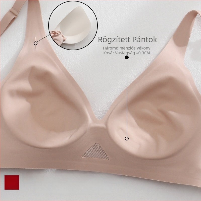 Varrásmentes latex csipkés melltartó, drót nélküli, állítható formázó szabás nagyobb keblekhez