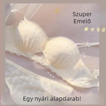 Push-up melltartó kis mellhez, csúszásmentes, felső támasz, 3/4 kosár