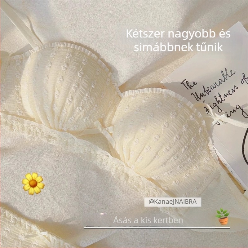 Push-up melltartó kis mellhez, csúszásmentes, felső támasz, 3/4 kosár