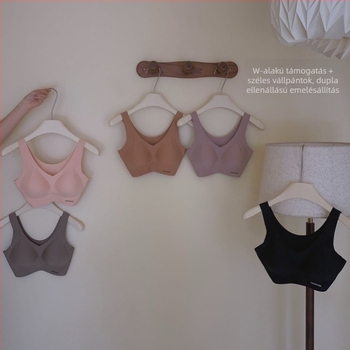 Push-up melltartó, légáteresztő, puha támasz, rögzített kettős vállpántok, 3/4 kosaras habos kialakítás, nylon anyag
