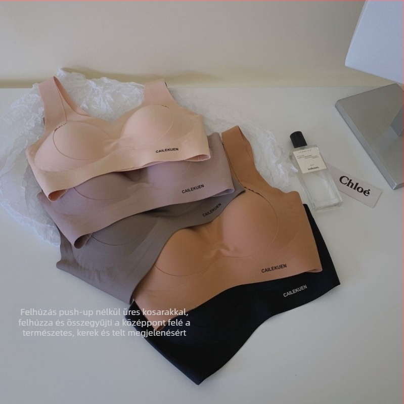 Push-up melltartó, légáteresztő, puha támasz, rögzített kettős vállpántok, 3/4 kosaras habos kialakítás, nylon anyag