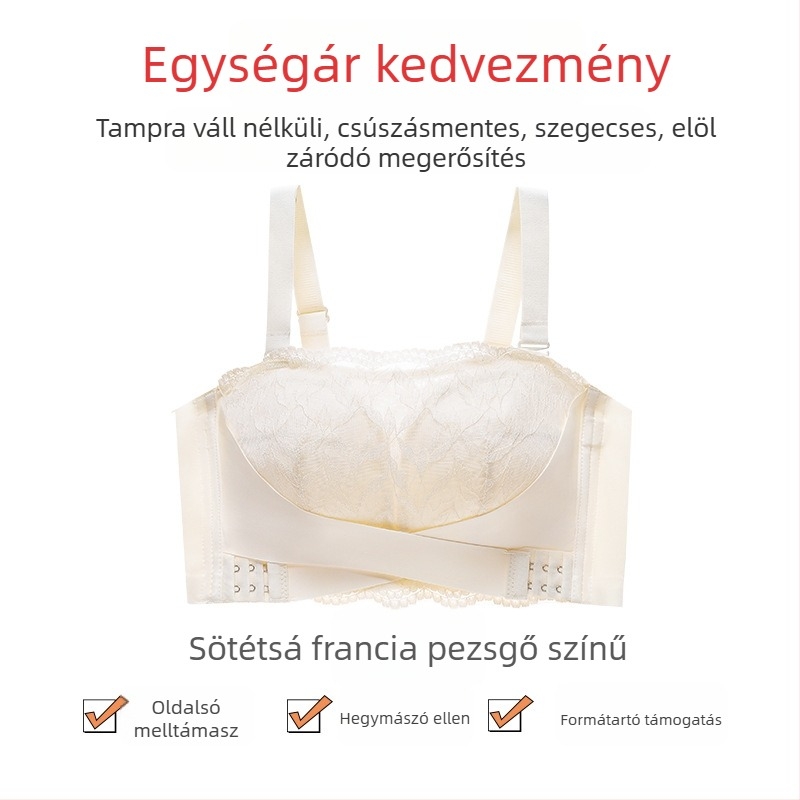 Alakító melltartó pántok nélkül, levehető dupla vállpántokkal, vékony formázott kosarakkal, hátoldali négy sor kapoccsal