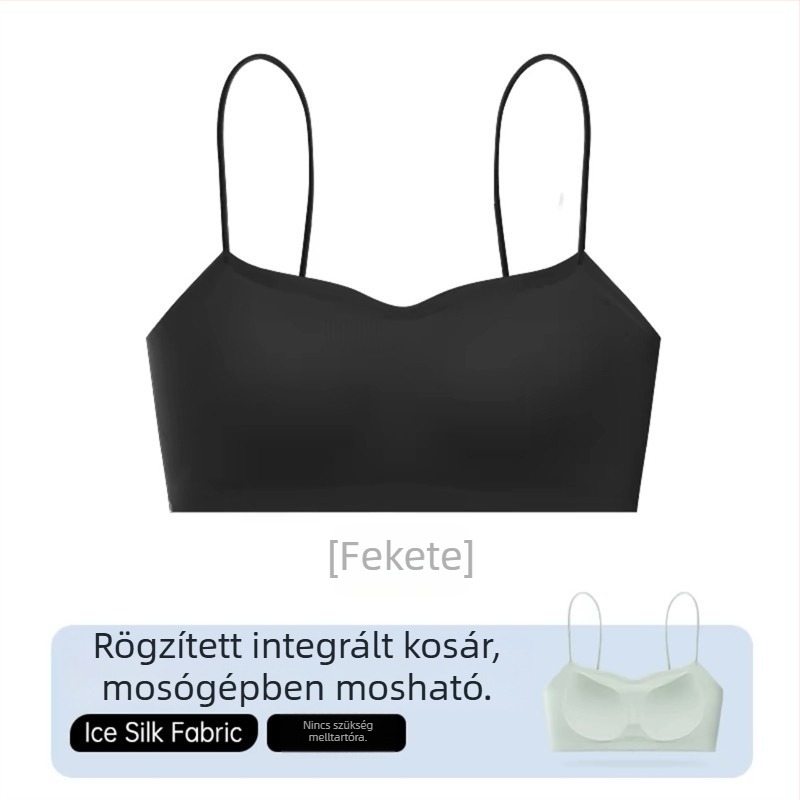 Váll nélküli, seamless melltartó beépített camisole felsővel vékony pántos ruhákhoz