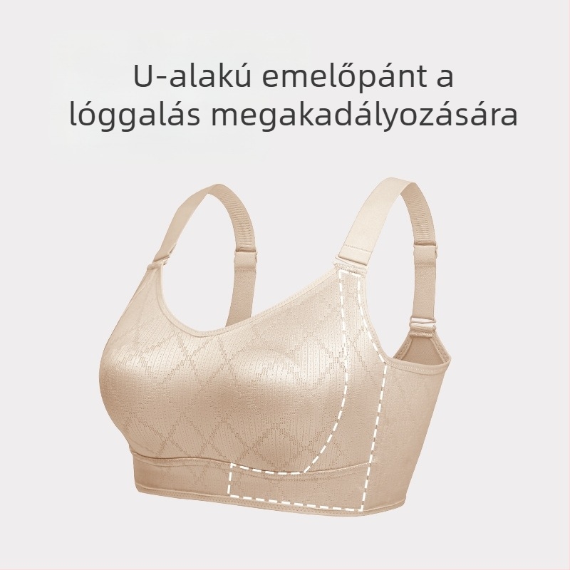 Push-Up melltartó leválasztható dupla vállpántokkal, lélegző nylon, teljes kosár vékony formázott kosarakkal, hátul négy sor kapocs