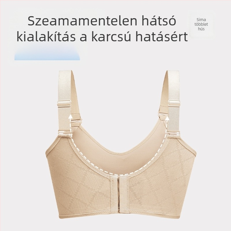Push-Up melltartó leválasztható dupla vállpántokkal, lélegző nylon, teljes kosár vékony formázott kosarakkal, hátul négy sor kapocs