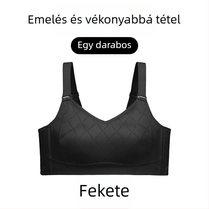 Push-Up melltartó leválasztható dupla vállpántokkal, lélegző nylon, teljes kosár vékony formázott kosarakkal, hátul négy sor kapocs