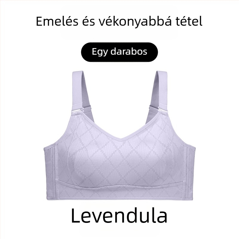 Push-Up melltartó leválasztható dupla vállpántokkal, lélegző nylon, teljes kosár vékony formázott kosarakkal, hátul négy sor kapocs