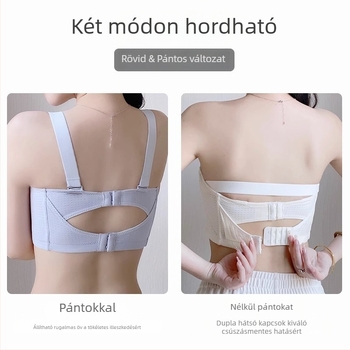Váll nélküli csőtop melltartó nagy mellekhez, pamut, vékony formázott kosarak, levehető dupla pántok, hátul négy soros zár, légáteresztő