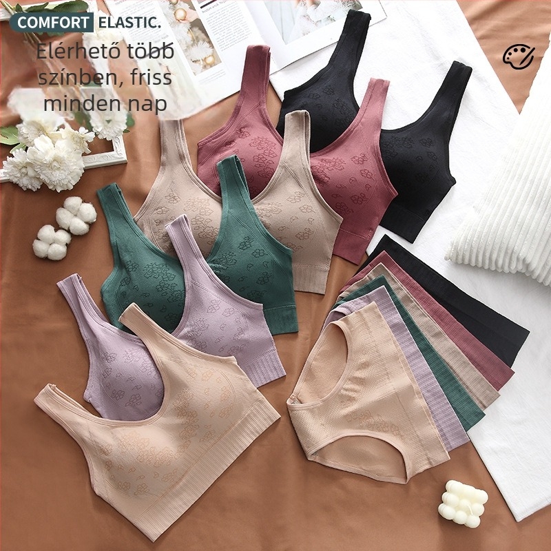 Pluszméretű vezeték nélküli melltartó U-alakú hátsóval, varrat nélküli, párnázott kosarakkal