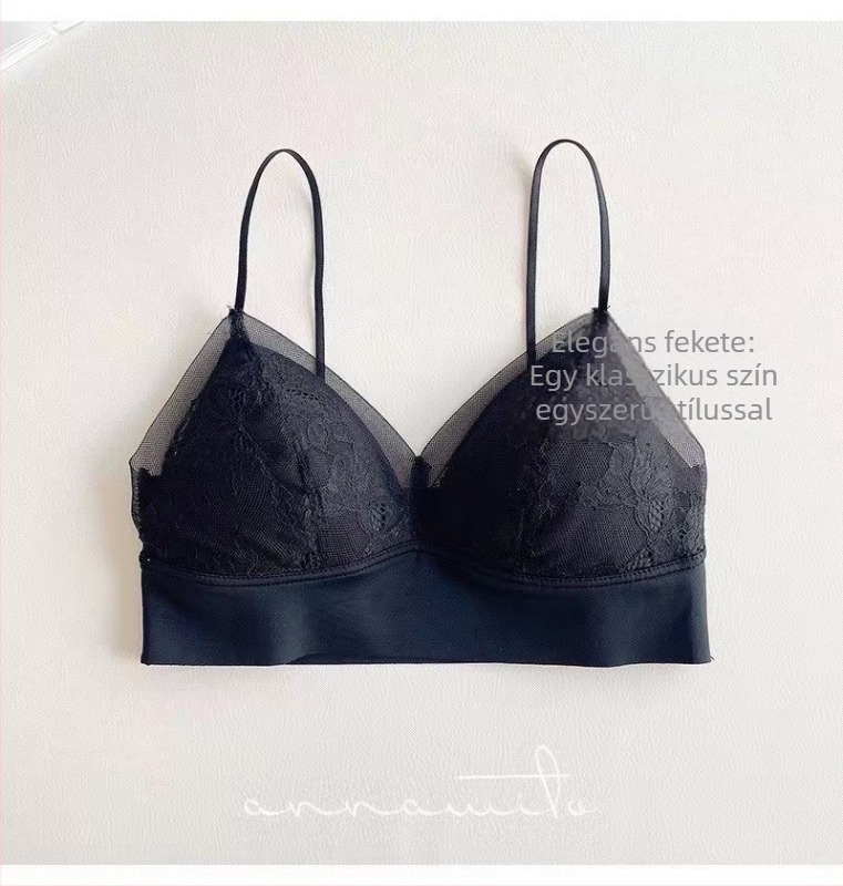 Csipkés hálós melltartó, vezeték nélküli, varrat nélküli dizájn, 3/4 kosár, ultra vékony formázó kosár, fix kettős vállpántok