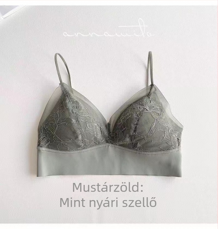 Csipkés hálós melltartó, vezeték nélküli, varrat nélküli dizájn, 3/4 kosár, ultra vékony formázó kosár, fix kettős vállpántok
