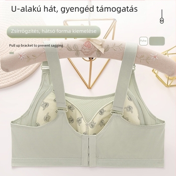 Vest-stílusú, vezeték nélküli push-up melltartó, lélegző nylon, teljes kosár, vékony formázott kosár, varrat nélküli