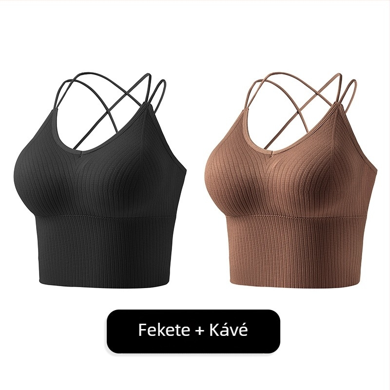 Kivágás nélküli Topkeresztpánt a háton, nylon anyag; 3/4 kosár; formázott kosár felső vékony, alsó vastag; minimalist stílus