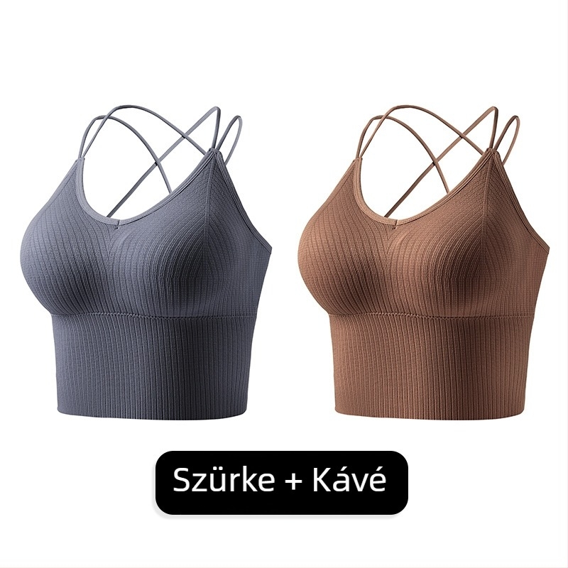 Kivágás nélküli Topkeresztpánt a háton, nylon anyag; 3/4 kosár; formázott kosár felső vékony, alsó vastag; minimalist stílus