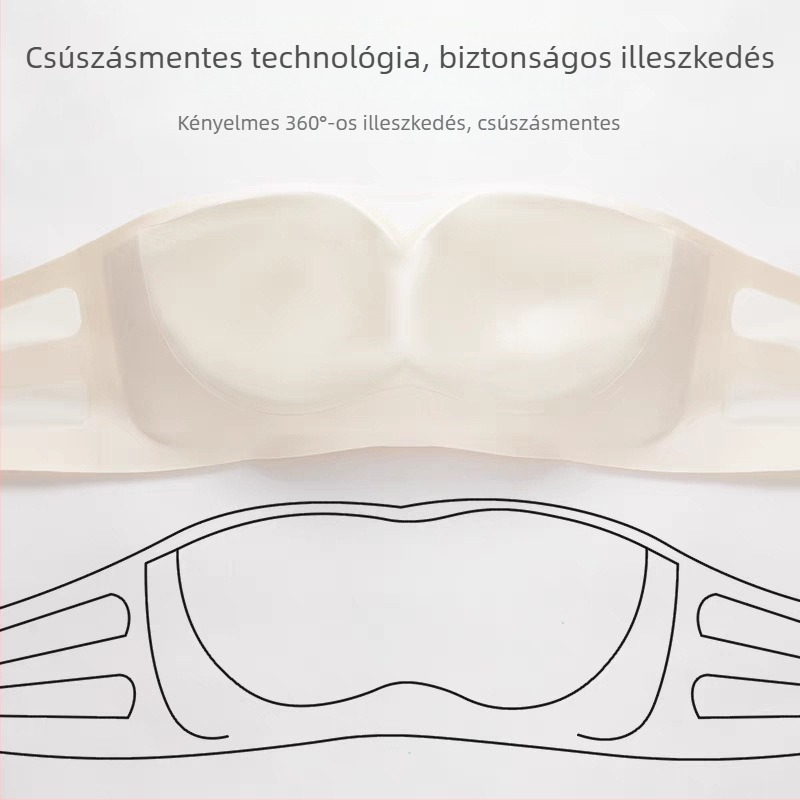 Vállpánt nélküli melltartó, csúszásmentes, láthatatlan, vékony formázott kosarak, nejlon anyag, spandex bélés