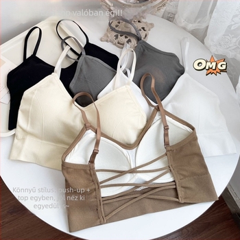 Wrap típusú melltartó nylon 70–80%, szorítás, légáteresztő, felső támasz, 3/4-es kosár, kosárforma: felső vékony / alsó vastag