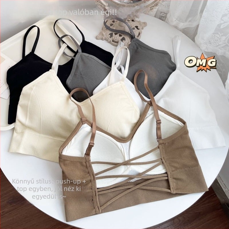 Wrap típusú melltartó nylon 70–80%, szorítás, légáteresztő, felső támasz, 3/4-es kosár, kosárforma: felső vékony / alsó vastag