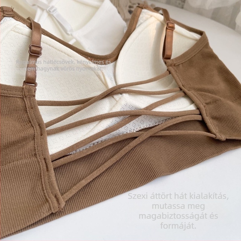 Wrap típusú melltartó nylon 70–80%, szorítás, légáteresztő, felső támasz, 3/4-es kosár, kosárforma: felső vékony / alsó vastag