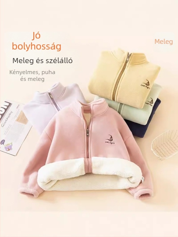 Uniszex gyerek téli kabát Orient velvet sherpa anyaggal, előre cipzárral, 3-8 éveseknek