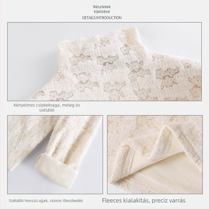 Női magas nyakú alap felső nylon–elasztán keverékből, karcsúsított fazon, hosszú ujjú, elegáns mindennapi viselet
