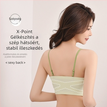 Push-Up melltartó puha támasztással, oldalsó gyűjtés, latex kosár 3/4, nylon anyag, rögzített dupla pántok