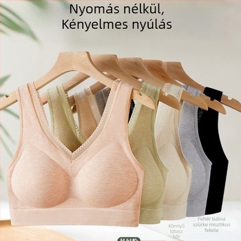 Csipkés sportmelltartó vest-stílusban, kód 8955, 3/4 kosár, vékony formázott kosár, bélés modal-selyem, fő anyag viszkóz-spandex 70–80%