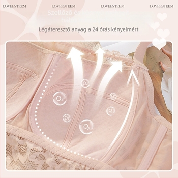 Hátrafelé nyitott, csipkés bandeau melltartó nőknek - vékony formázó kosár, melltartó párnák, légáteresztő nylon