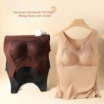 Csipkés deréptartó melltartó antibakteriális hőtároló funkcióval, 3/4-es kosár, vékony formázott kosár, rögzített vállpántok, nylon 80–90%