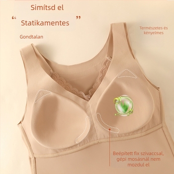 Csipkés deréptartó melltartó antibakteriális hőtároló funkcióval, 3/4-es kosár, vékony formázott kosár, rögzített vállpántok, nylon 80–90%