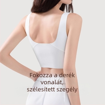 Csipkés, varrat nélküli nylon melltartó hátsó vest-stílusú dizájnnal, lélegző, oldalsó gyűjtés
