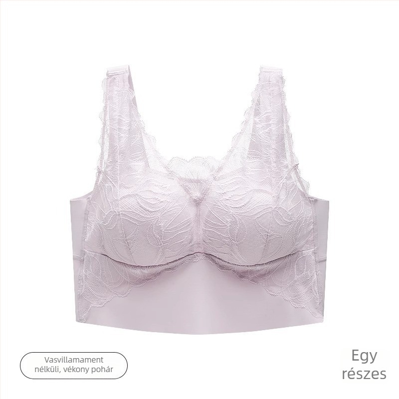 Csipkés, varrat nélküli nylon melltartó hátsó vest-stílusú dizájnnal, lélegző, oldalsó gyűjtés