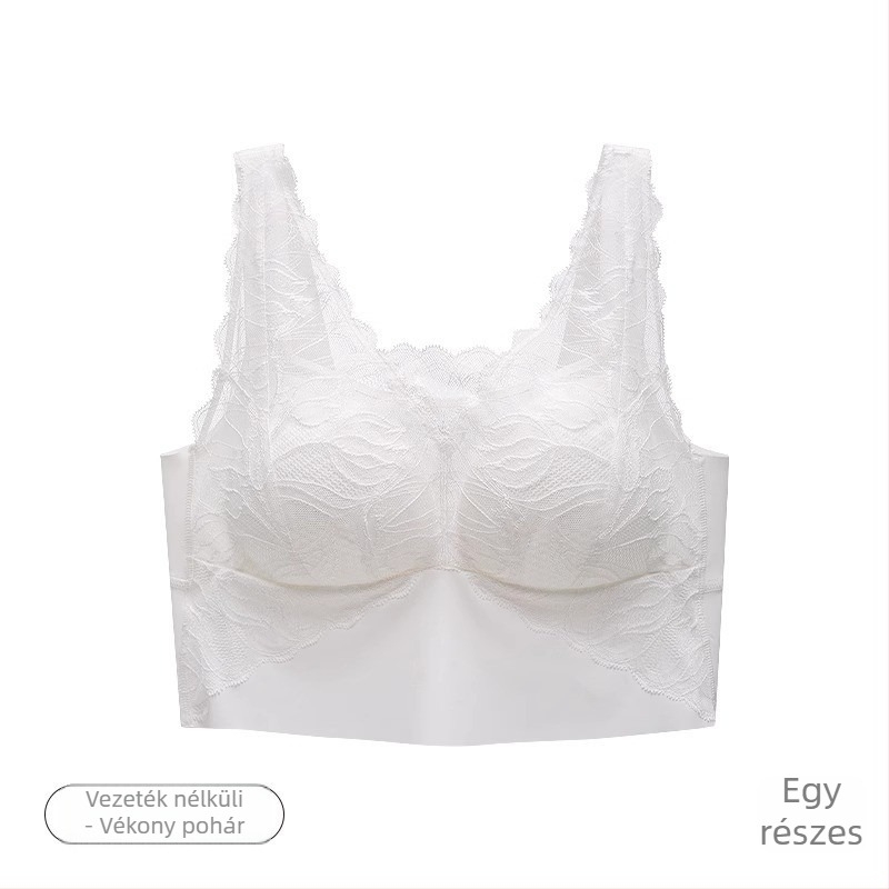 Csipkés, varrat nélküli nylon melltartó hátsó vest-stílusú dizájnnal, lélegző, oldalsó gyűjtés
