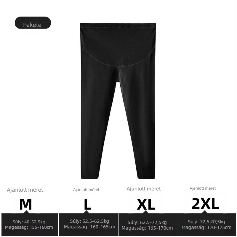 Anyasági szoptatós felső és nadrágszett, hosszú ujjak, szoptatási nyílás, kötött anyag poliészter és spandex