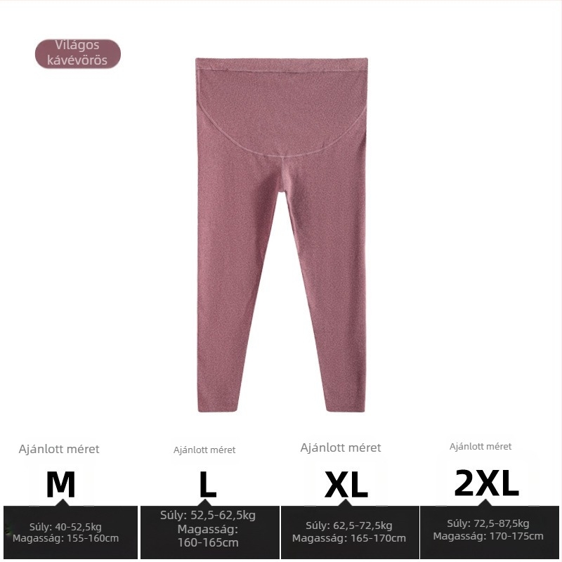 Anyasági szoptatós felső és nadrágszett, hosszú ujjak, szoptatási nyílás, kötött anyag poliészter és spandex