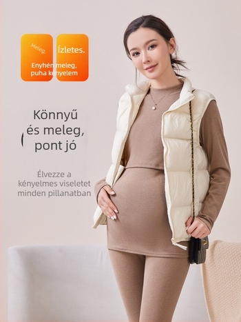An tianyi Maternity termikus készlet, hosszú ujjú, szoptatási nyílás, poliészter 80–90%, őszi-téli 2025