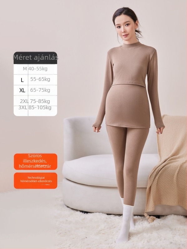 An tianyi Maternity termikus készlet, hosszú ujjú, szoptatási nyílás, poliészter 80–90%, őszi-téli 2025