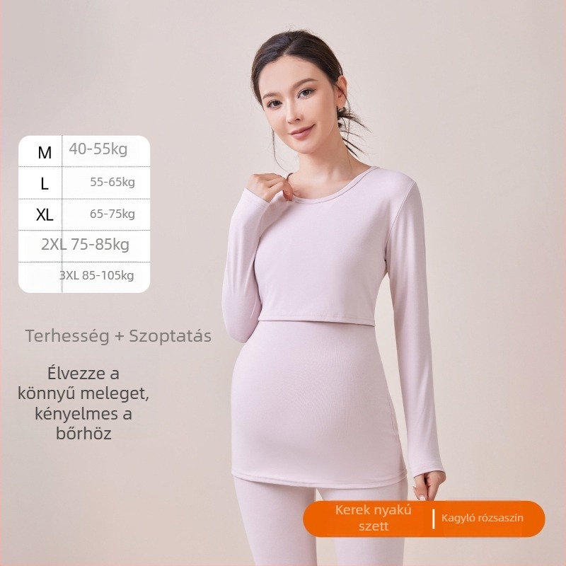 An tianyi Maternity termikus készlet, hosszú ujjú, szoptatási nyílás, poliészter 80–90%, őszi-téli 2025
