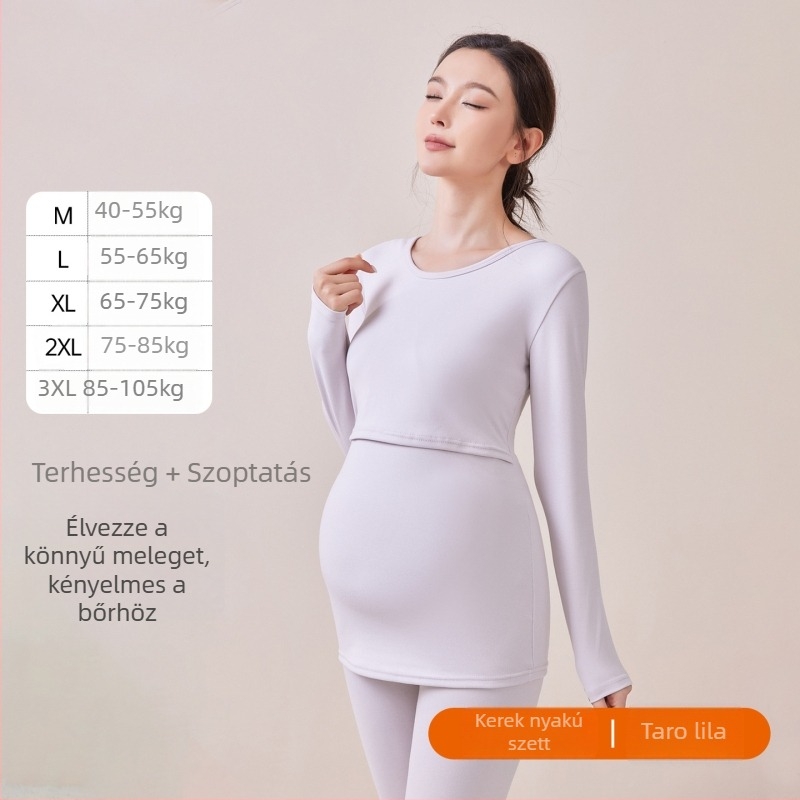 An tianyi Maternity termikus készlet, hosszú ujjú, szoptatási nyílás, poliészter 80–90%, őszi-téli 2025