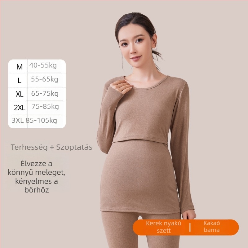 An tianyi Maternity termikus készlet, hosszú ujjú, szoptatási nyílás, poliészter 80–90%, őszi-téli 2025