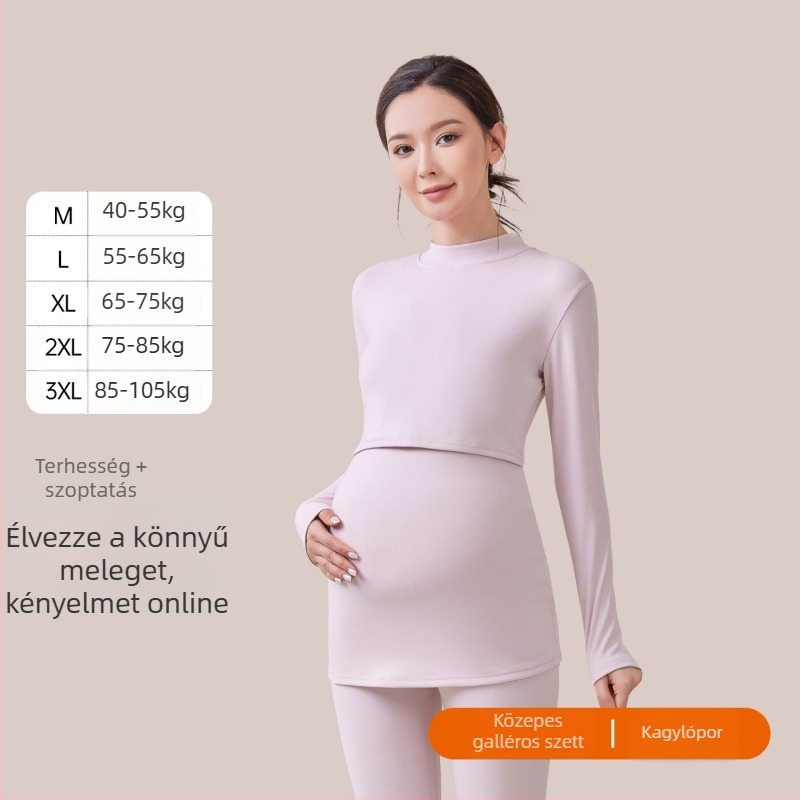 An tianyi Maternity termikus készlet, hosszú ujjú, szoptatási nyílás, poliészter 80–90%, őszi-téli 2025