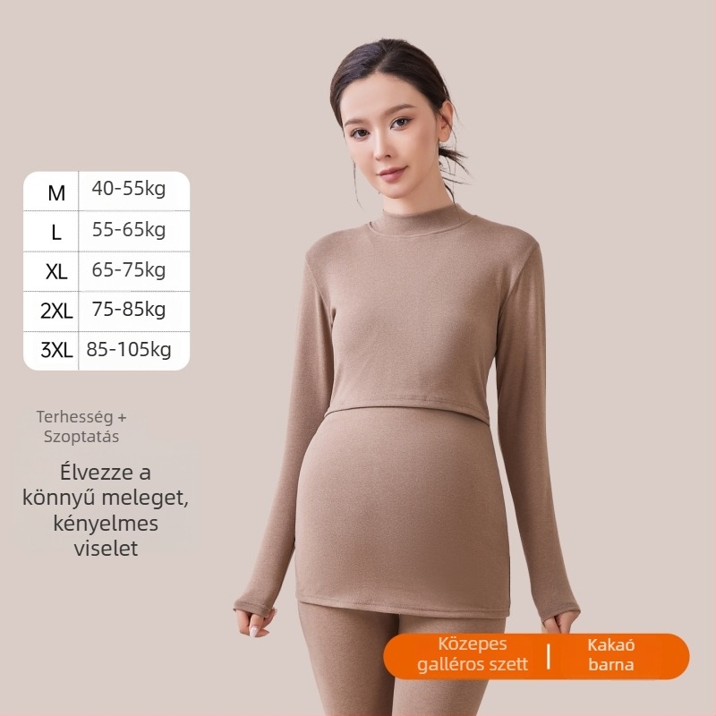 An tianyi Maternity termikus készlet, hosszú ujjú, szoptatási nyílás, poliészter 80–90%, őszi-téli 2025